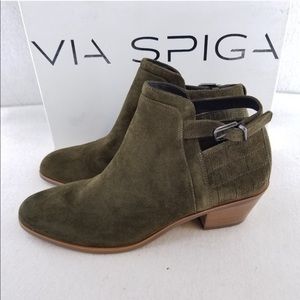 VIA SPIGA Caryn Military Green 7.5 M Ankle Boot